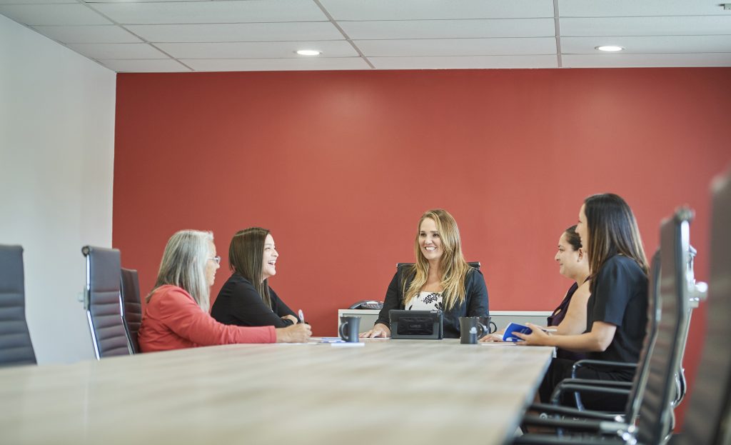 Corporate meeting in a boardroom